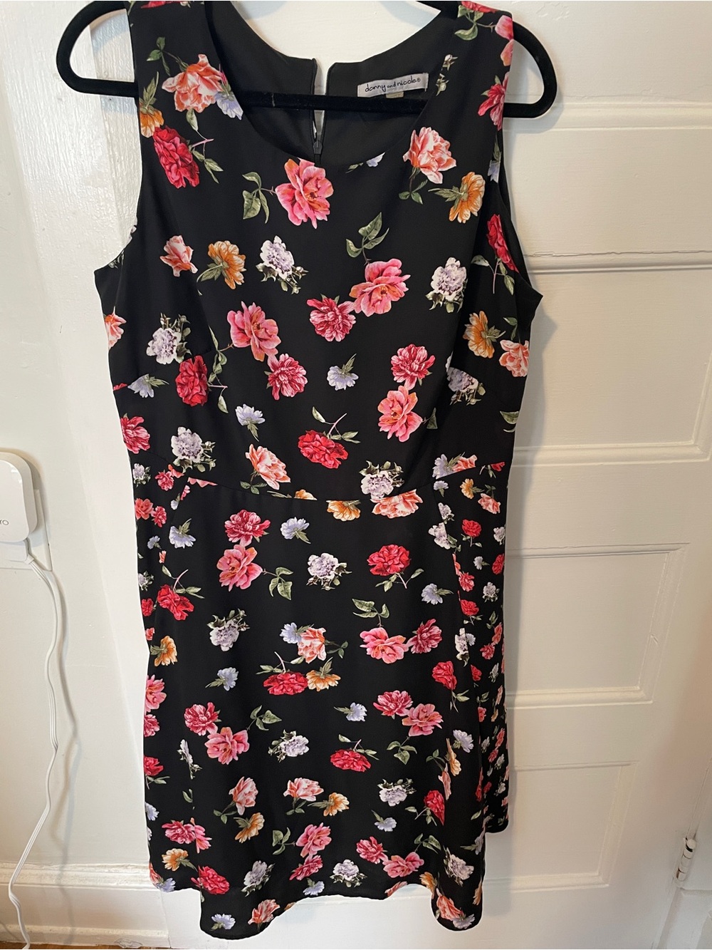 Danny and Nicole Black Floral Dress
